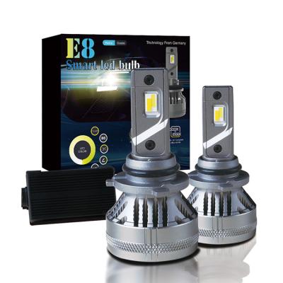 China ODM OEM HID Bulbs Replacement E8 9006 80w 20000lm Smart Color Changing Motorcycle Light Car LED Headlight Bulbs Universal for sale