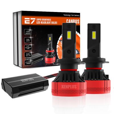 China High quality E7 head lamp led h7 headlight 110W 24000LM car led headlight bulbs for sale