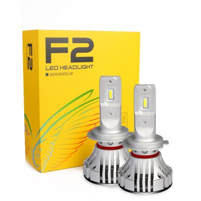 China Univeral Automobiles Auto Headlight Xenplus F2 Super Bright Single Beam H7 Bulb 12V 26W 6000LM 6500K EUTECTIC LED Headlight for sale