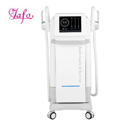 China 2021 Weight Loss 2 Handles Slimming Hi-emt Muscle Stimulator EMS Body Shaping Machine With Ventilation System IF-448 for sale