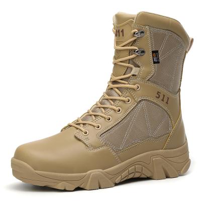 China New Men Mountain Practical Training Rubber Ultralight Hiking Boots Waterproof Outdoor Hiking Shoes Tactical Boots for sale