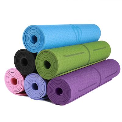 China Wholesale Yoga Pilate Exercise China Mat Yoga Eco Friendly Thick Custom Printed Tape Yoga Mat Custom 8mm for sale