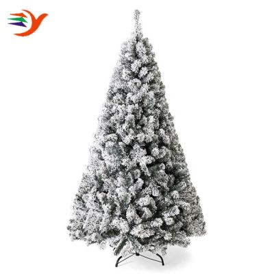 China Christamas Home Decoration 6ft Premium Pine Snow Assembled Hinged Artificial Christmas Tree for sale