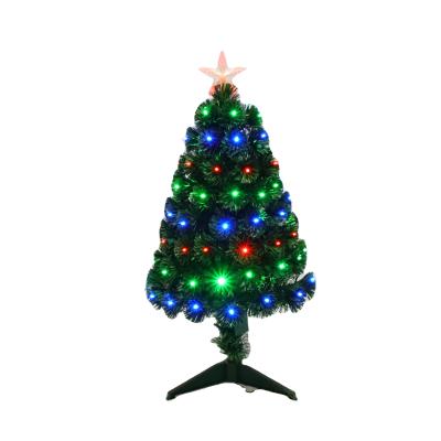 China Indoor and Outdoor Use Factory OEM Lights Fiber Optic Tree, 2ft Tabletop Fiber Optic Christmas Tree. for sale