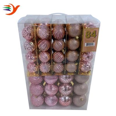 China Christamas Home Decoration Factory Direct Supply 84pcs Large Sets Packed Christmas Ball Decoration for sale