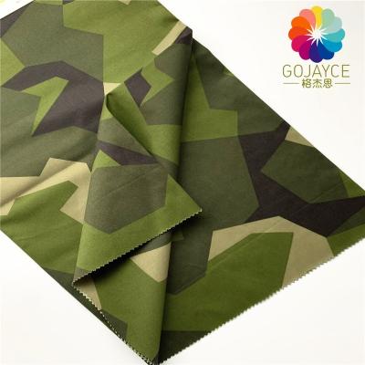 China T/C/SPAN 65/32/3 Twill 21*16*70D M90 Woven Jungle Woodland Camouflage Waterproof Swedish Military Uniform Waterproof Fabric for sale