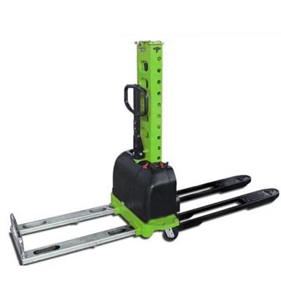 China Sharefer 1000kg Ton Self Lift Stacker 24V Lithium Battery Semi Electric Lifting Height 1.3-1.6m for sale