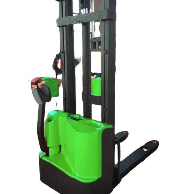 China Garment shops 1.5ton 1500kg mast walkie full pallet duplex electric stacker forklift lifting height 1.6m ES-15P for sale