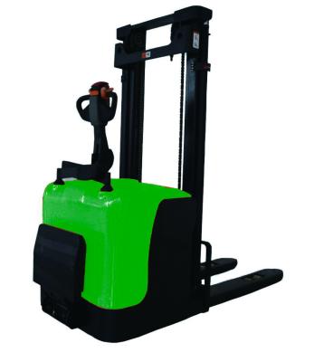 China Garment Shops Hot Sale Rider Type Battery Operated Pallet Sharefer Full Electric Stacker 1.6ton 2ton Lifting 4m for sale