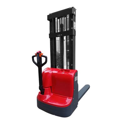 China Garment Shops Fast Delivery 1000kg 1200kg 1500kg Hydraulic Pusher Forklift Lifting Equipment Full Electric Stacker Prices for sale