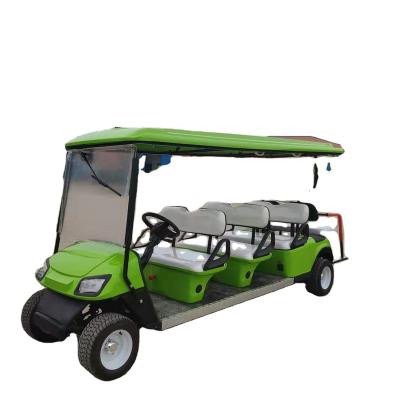 China Sharefer 2021 High quality 8 passenger 4x4 6+2 seaters 72V 4 wheel raining AC/DC MOTOR covered in vending electric golf cart 3900*1200*1900mm for sale