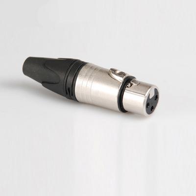 China audio & Professional 3 Pin XLR Socket Pin Male Female Video Gold / Nickel Plated for sale