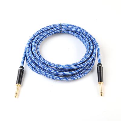 China Microphone PVC6.0mm OD.7MM.OFC OEM Packing 6.35mm Male To 6.35mm Male Microphone Cable for sale