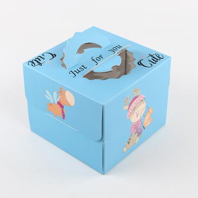 China Food 6/8 inch Wholesale Cake Boxes Cartoon King Children Birthday Cake Box Portable Cake Store for sale