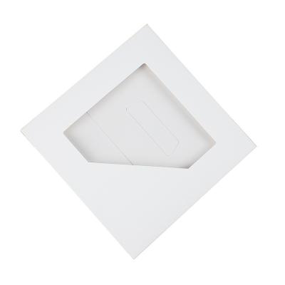 China Recycled Materials Wholesale Empty No Word Tissue Box Printed Logo Window Scarf Paper Boxes White Napkin Box for sale