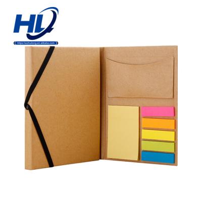 China Sticky Notes Wholesale Colorful Sticker Kraft Paper Notebook With Custom Stretch The String Sticky Note Printed LOGO for sale