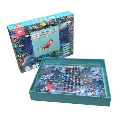 China Custom Wholesale Cartoon Brain Game Cardboard Paper Jigsaw Jigsaw Puzzles Jigsaw Puzzles for sale