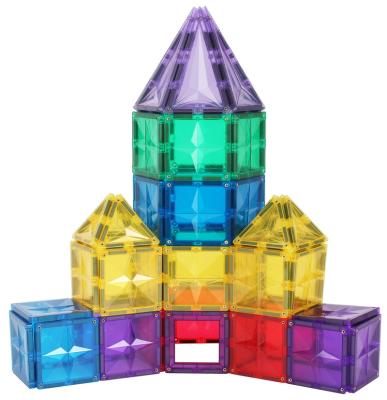 China Multicolor magnetic mntl 42pcs star shape desgin building tile ABS Plastic Building Toy Diy block kit for kids for sale