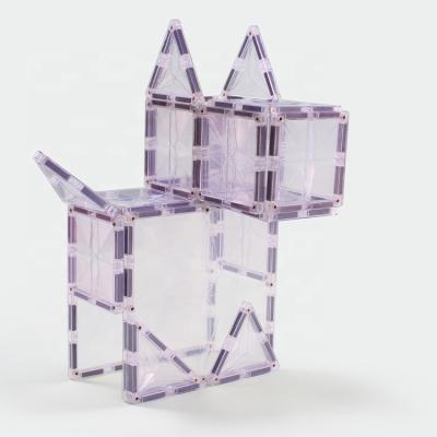 China 2021 Plastic Transparent Magnetic Building Toy MNTL Star Shape Tile Block Building Toys T01 36pcs Set Building Blocks For Kids for sale