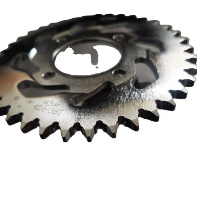 China Steel hot quality with 45# steel motorcycle sprocket and chain for sale