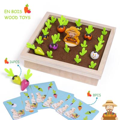 China 2022 Selling Well Memory Wooden Games For Children Educational Toys Wooden Farm Board Game for sale