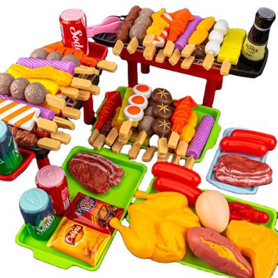 China 2022 New Barbecue BBQ Toaster Toy Kitchen Ove Food Pretend Set Kids Game For Kids Play Sets Pretend Play Toy 35cm*28cm*20cm for sale