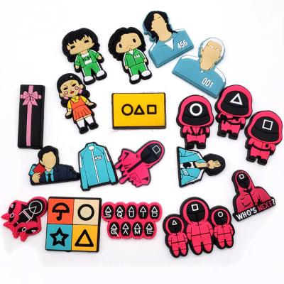 China Shoe Buckle New Products Squid Game Fang Charms Shoe Shoe Decoration Sticker for sale