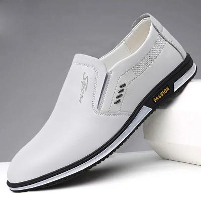 China Factory wholesale low price men's breathable British leather shoes round hot sale men's stylish shoes for sale