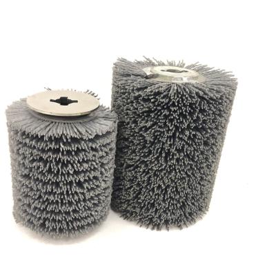 China Custom Crimped Steel Abrasive Nylon Wheel Brush Roller Wire Polishing for sale