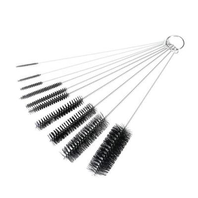 China Nylon Twist Bristle Wire Pipe Brush Stainless Steel Tube Brush Grain Line for sale