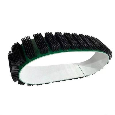 China Industrial Belt Brush Conveyor Belt Cleaning Brush Rubber PVC Base for sale