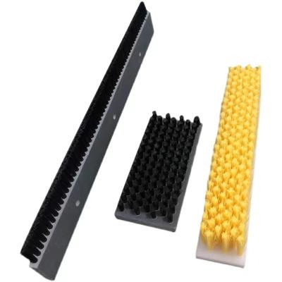 China Custom Industrial Nylon PBT Bristle Horse Hair Pig Hair PVC Plate Brushes For Cleaning for sale