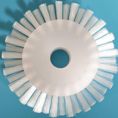 China Industrial Nylon Wire Cleaning Brush Wheel Small Dust Removal Brush Hollow Round Cylindrical Dust Removal Small Brush Roller for sale