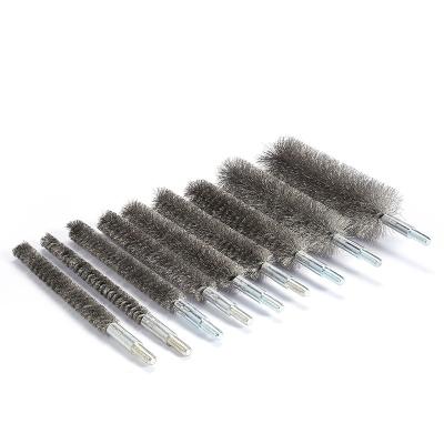 China Customizable Stainless Steel M6 Wire Tube Brush For Metal deburring for sale