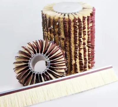 China Customized Brush Roller With Sisal Sandpaper Strip Brush Polishing Brush For Wood Polishing for sale