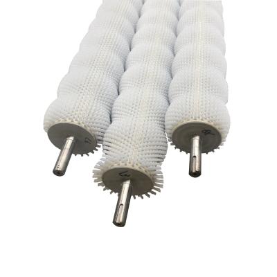 China Custom 0.3mm-0.5mm Silk Nylon Roller Brush With / Without Shaft For Potato Peeling Industrial Machine for sale