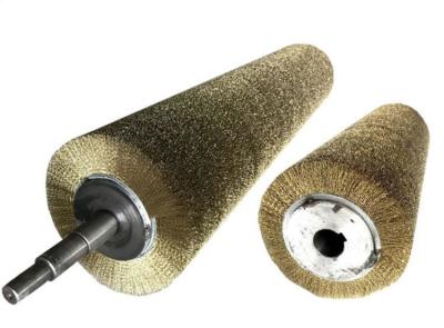 China Gepersonaliseerde industriële borstel 0,15 mm Draadkoperdraad Wrapped Roller Brush Voor het aftrekken van rietstengels Te koop