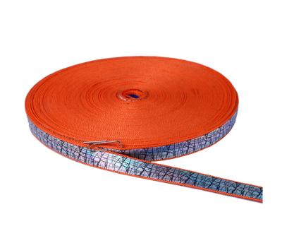 China Durable Reflective Nylon Printed Webbing Tape Accept Custom Reflective Polyester Webbing Strap for sale