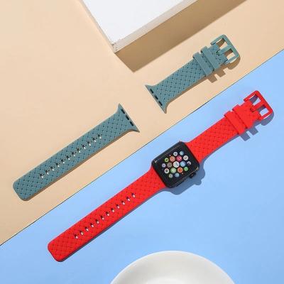 China Durable Silicone Strap For Apple Watch Band 45mm 42mm 44mm 41mm 38mm 40mm Strap i Watch Band Watch Series for sale