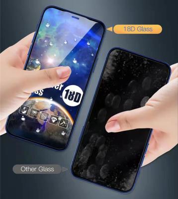 China 18D Anti-fingerprint Airbag Silicone Edge Full Coverage Tempered Glass Screen Protector Shockproof For iPhone Samsung Huawei Xiaomi Redmi OPPO Model for sale