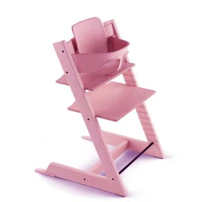 China Safety Comfortable Baby Dining Chair Home Baby Dining Chair Nordic Children's High Seat Multifunctional Baby Growth Chair Eating Adjustable Beech for sale