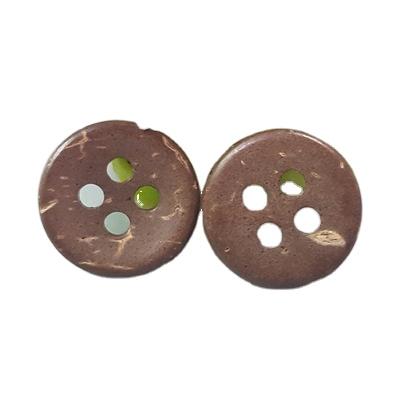 China Washable Natural Eco-friendly Coconut Shell Button Four Eyes Coconut Button DIY Handmade Coconut Shell Button for sale