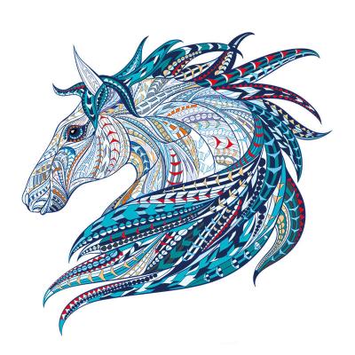 China Washable Color Horse Heat Transfer Printing Sticker Iron Plastisol Screen Print For T-shirt Heat Transfer for sale