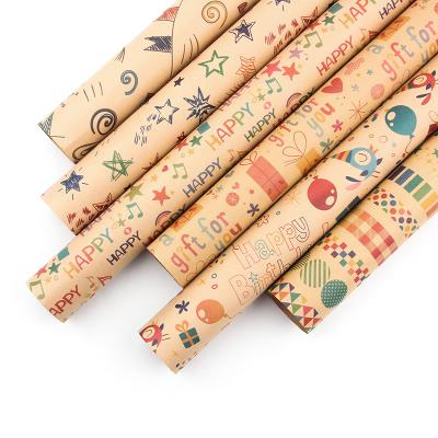 China Recycled Custom Printed Tissue Paper Birthday Gift Wrapping Materials Amazon Hotsale Birthday Gift Wrapping Tissue Paper For Wrapping for sale