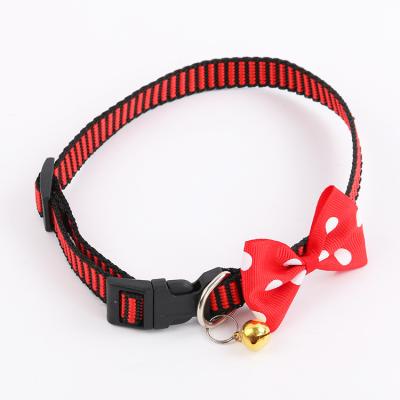 China Viable low price multicolor pet collar xs dog collars with bowknot for kitten cats puppies for sale