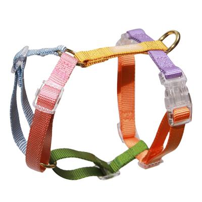 China Designer Custom Colorful Blocking Adjustable Fancy Viable Luxury Pet Harness Manufacturers Pet Strap Nylon Dog Harness for sale