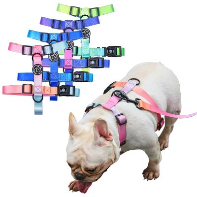 China Stocked High Quality Low Price H Strap Harness OEM Dog Leash Harness Set For Dog Cat Pet for sale