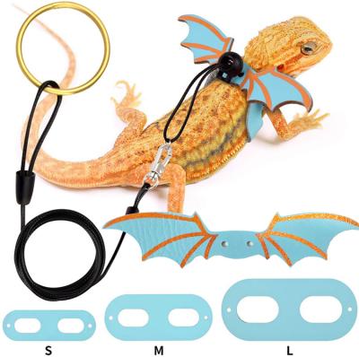 China Custom Adjustable New Design Amazon Dragon Pet Harness Leash Reptile Lizard Bearded For Small Pets for sale