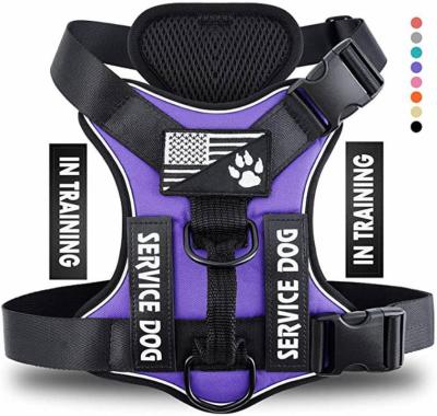 China Reflective Hot Selling High Quality Pet Chest Strap Dog Harness Service Dog No Pull Pet Harness for sale