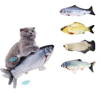 China Viable Eco-Friendly Wholesale Cat Fish Toy Electric Chew Toy for Kitten Cats Para gato for sale